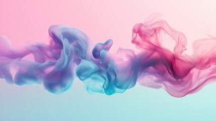 Poster - Smooth color gradient background transitioning from turquoise to pink and purple, perfect for digital projects. Bright, eye-catching blend for modern simplicity in creative work