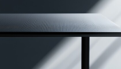 Poster - Modern Minimalist Grey Textured Table with Black Metal Leg