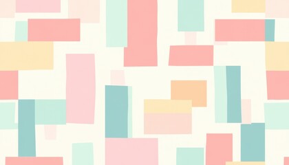 Poster - Pastel Geometric Rectangle Pattern Background