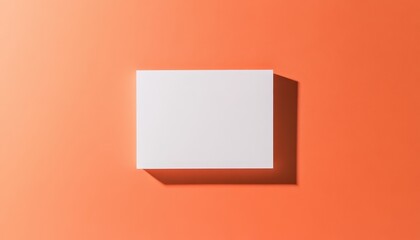 Poster - White Blank Notepad on Orange Background