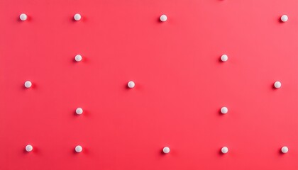 Aufkleber - White Dots on Red Background: Minimal Geometric Pattern