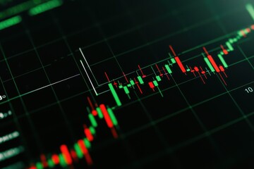 Poster - Stock market chart with price movement and indicators