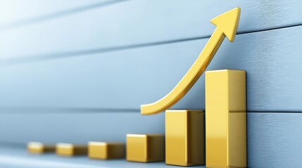 Poster - Business Growth Graph with Rising Data Trends Representing Financial Success and Development Opportunities