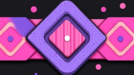 Poster - A colorful and layered abstract geometric design composition