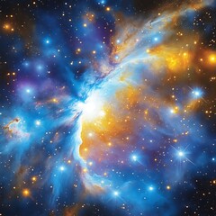 Wall Mural - cosmic nebula, vibrant colors, stellar background, space exploration, educational poster