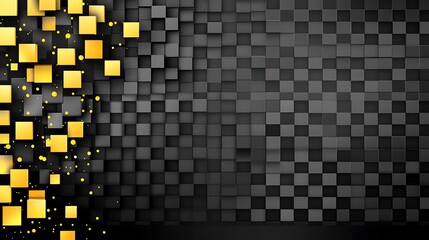 Poster - A digital artwork showing an arrangement of squares and cubes