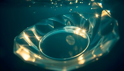 Wall Mural - a close up of a plate under water