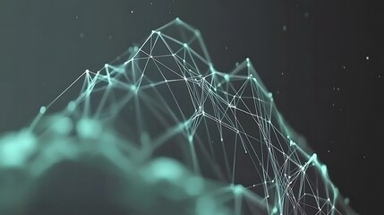 Poster - A complex network of connected nodes in a digital graphic