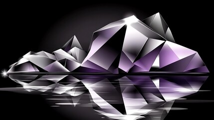 Poster - An abstract illustration of geometric shapes and their reflections