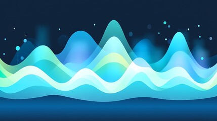 Poster - An abstract composition of layered wave forms and light effects