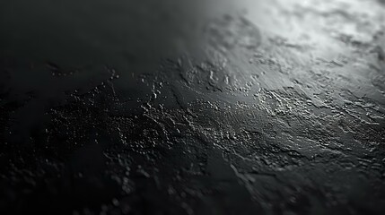 Poster - Dark textured surface with water droplets creating dramatic shadows and highlights in monochrome. Abstract wet background with condensation and moisture patterns.