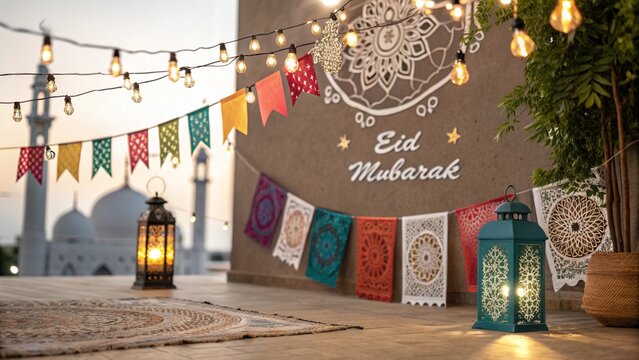 Arabia, calligraphy, concepts, horizontal, icon set, illuminated, invitation, Islam, month, moon, no people, outline, poster, religion, speed, spirituality, tradition, Allah, drone, lantern, mosque, R