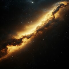 Wall Mural - cosmic nebula, golden emission, space, stars, background, abstract, art, wallpaper