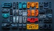 © NanzXy - Automotive plastic components arranged for recycling, highlighting the importance of sustainable practices in vehicle manufacturing and waste management. Recycle.