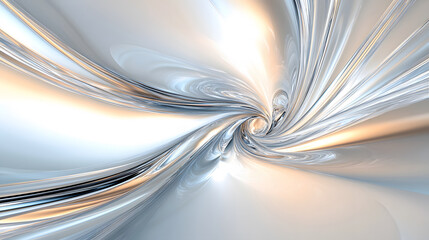 Aufkleber - A mesmerizing abstract swirl of light and texture, creating a sense of motion and depth in soft hues of white and silver