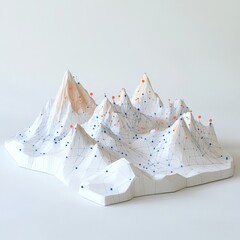 Poster - Abstract Polygonal Mountains with Data Network: A Visual Representation of Connectivity and Terrain Analysis
