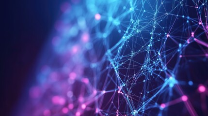 Poster - Abstract fintech technology with AI-enhanced money transfers, blockchain finance automation, and seamless banking.