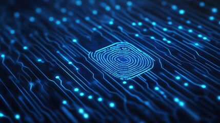 Poster - Advanced fintech security system with biometric verification, multi-factor authentication, and secure banking transactions.