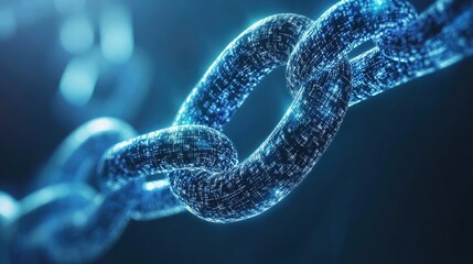 Poster - AI-powered blockchain security system encrypting digital transactions and preventing cybersecurity threats.