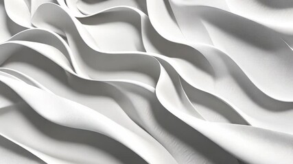 Poster - This unique wall design features waves and curves, creating a stunning textured effect in contemporary interior spaces