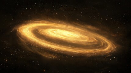 Poster - Golden particles forming a swirling vortex of light, glowing with a warm, magical aura.