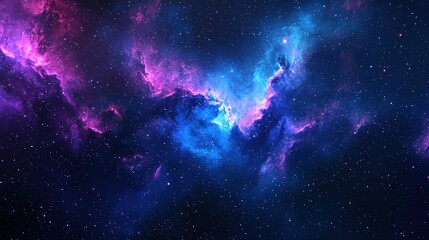 Wall Mural - stunning cosmic nebula with vibrant colors in deep space and starry background