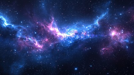 Wall Mural - enchanting cosmic nebula with stars and colorful gas clouds in deep space imagery