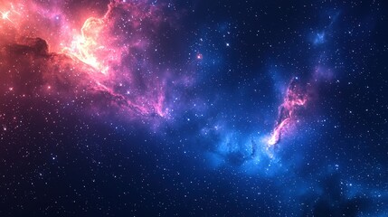 Wall Mural - colorful cosmic nebula with stars and galaxy background in deep space