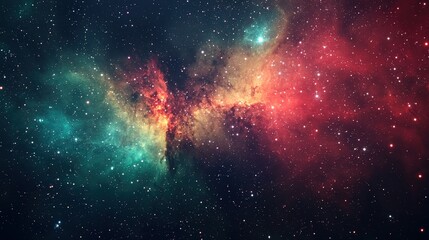 Wall Mural - stunning cosmic nebula with colorful clouds, bright stars, and deep space background in the universe
