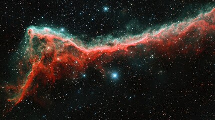 Wall Mural - stunning cosmic nebula with bright stars and interstellar dust in deep space background