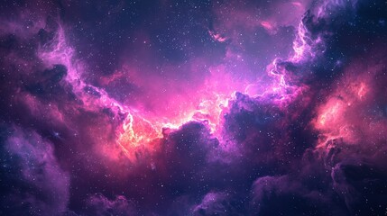Wall Mural - colorful cosmic nebula scene with stars and gas clouds in vast universe