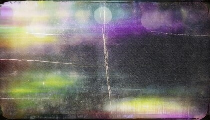 Poster - vintage distressed film texture with abstract colorful light leaks and grunge noise for retro photography and video effects

