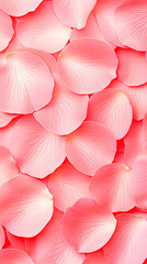 Poster - Vibrant pink rose petals arranged in a seamless, textured pattern, ideal for backgrounds or romantic designs.