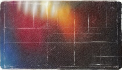 Aufkleber - grunge abstract texture with vintage scratches and colorful light leaks in red, blue, and yellow for retro style design

