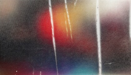 Aufkleber - grunge abstract texture with vintage scratches and colorful light leaks in red, blue, and yellow for retro style design

