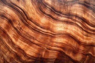 Poster - Unique patterns of polished natural wood surface showcasing rich textures and colors under gentle lighting