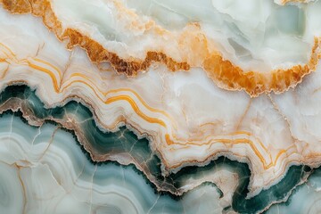 Poster - Striking patterns of polished agate stone showcasing rich colors and intricate layers in natural formation
