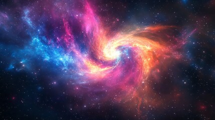 Leinwandbilder - A hypnotic cosmic swirl with bright nebula explosions, distant galaxies, and dazzling celestial bodies
