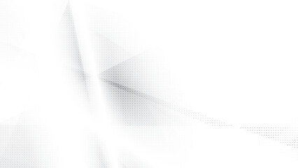 Wall Mural - abstract white and gray color, modern design stripes background with geometric shape and dot pattern
