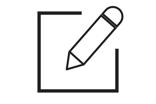 Edit icon vector isolated on white background. Pencil icon. sign up Icon vector. edit text