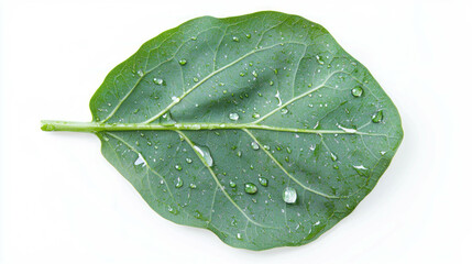 Poster - Realistic elephant ear leaf with water droplets for nature design and decoration