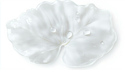 Poster - Realistic elephant ear leaf with water droplets for nature art and decor