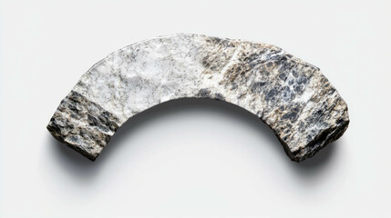 Poster - Realistic stone arch shaped object on plain background for design