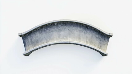 Aufkleber - Minimalist concrete bridge structure on white background for design projects