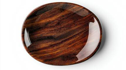 Poster - Elegant crescent shaped ceramic decor with rich wood texture design