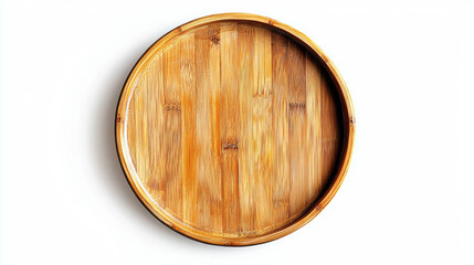 Aufkleber - Minimalist natural bamboo serving tray for culinary and home decor use