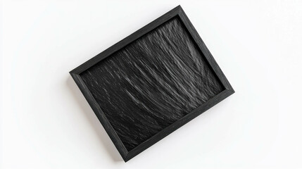 Poster - Sleek black picture frame on white background for modern design and interior decor