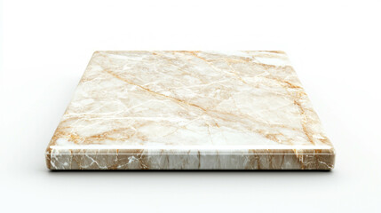 Poster - Realistic empty square marble serving platter for elegant home decor and dining