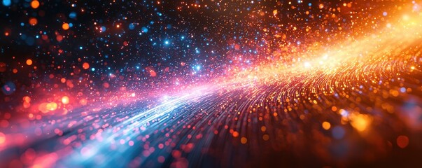 Poster - dynamic abstract background depicting energetic data and light movement