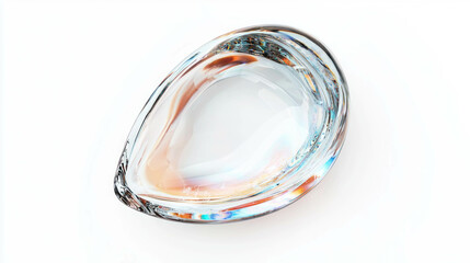 Poster - Elegant empty teardrop shaped glass object for modern design and decor